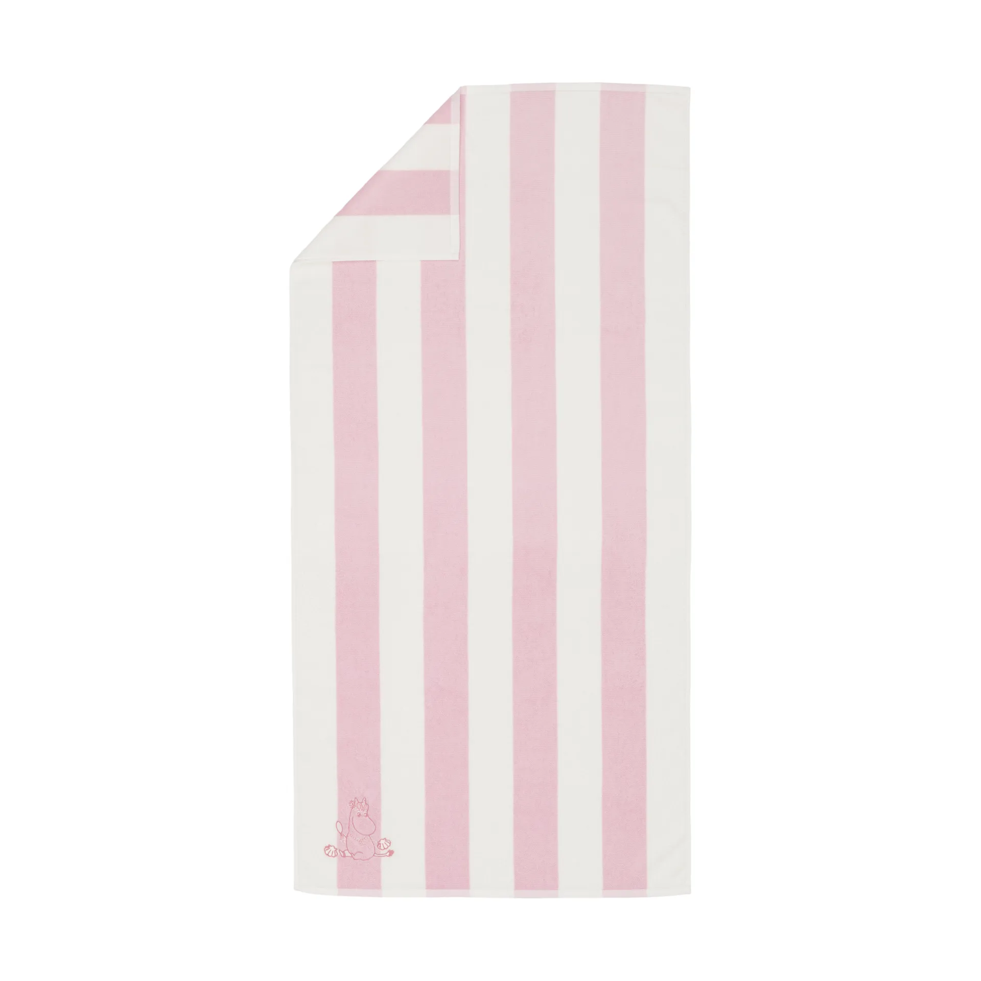 무민 바스 타올 70x140 cm, Seashell pink-white Moomin Arabia
