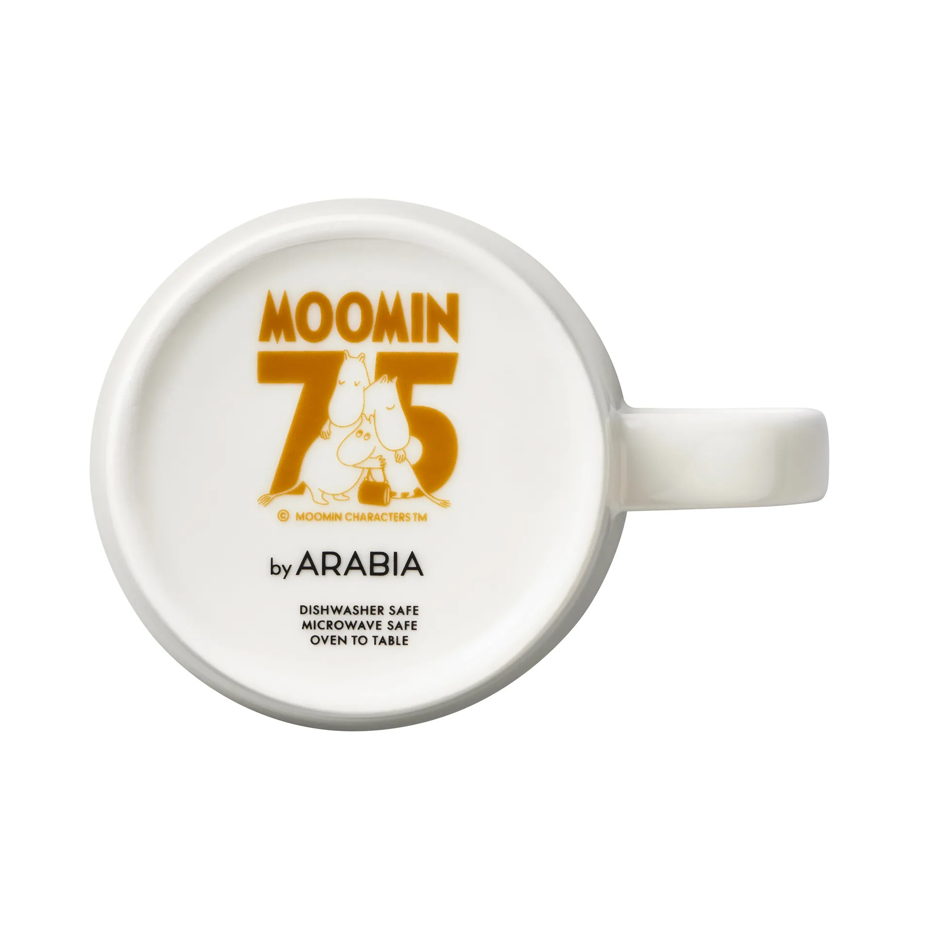 무민 머그 클래식 75주년 기념 한정판, Hattifatteners orange Moomin Arabia