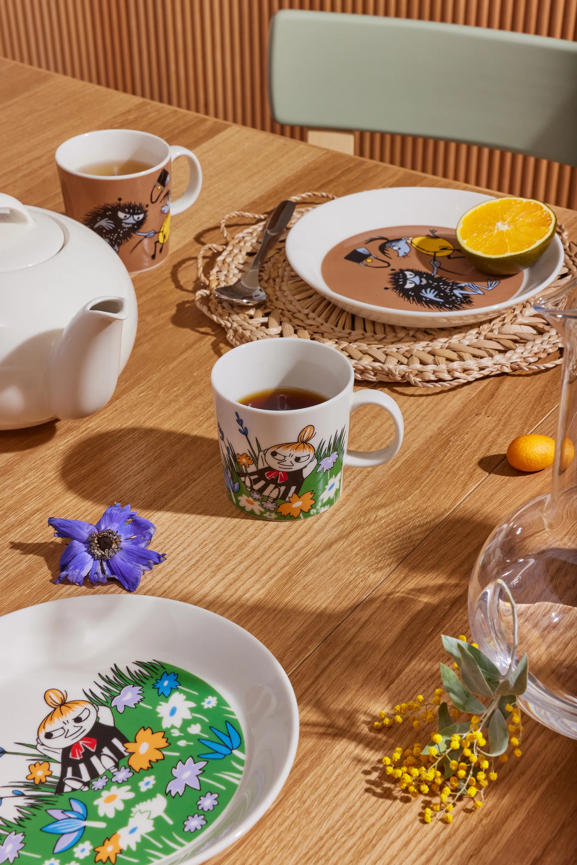 스팅키 인 액션 무민 접시, Brown Moomin Arabia