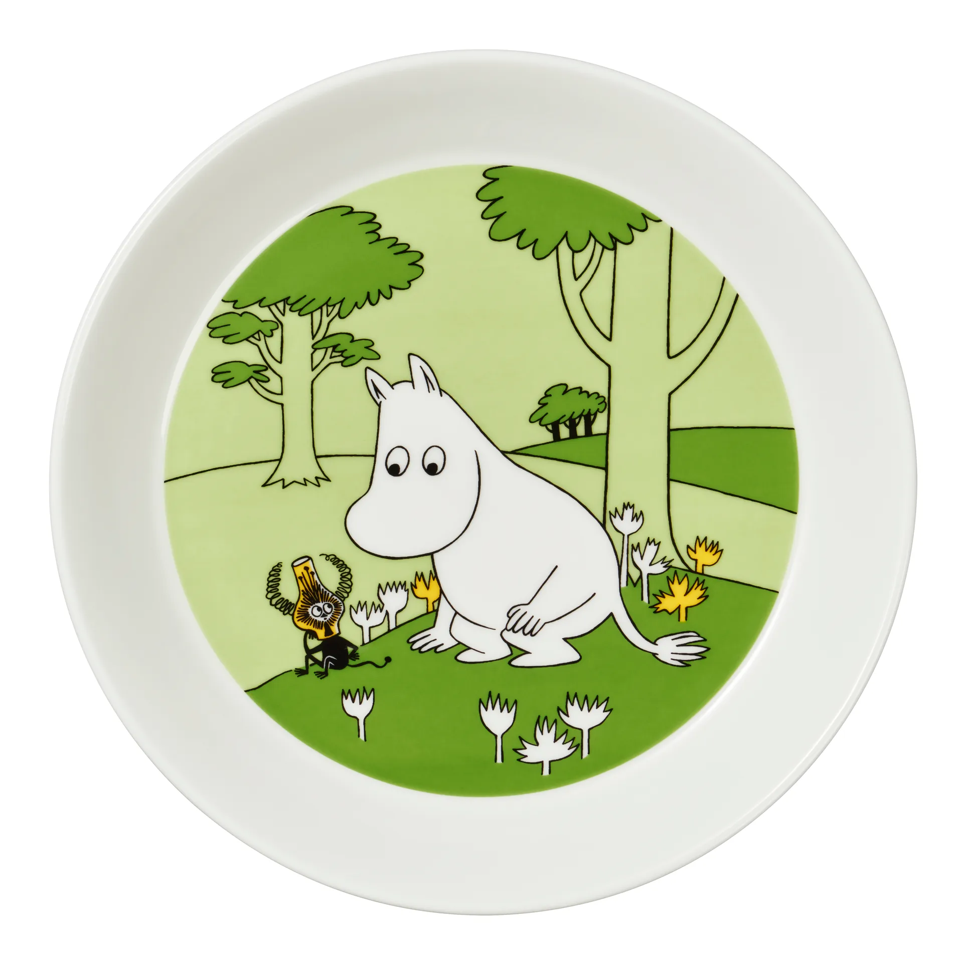 무민 플레이트, grass green Moomin Arabia
