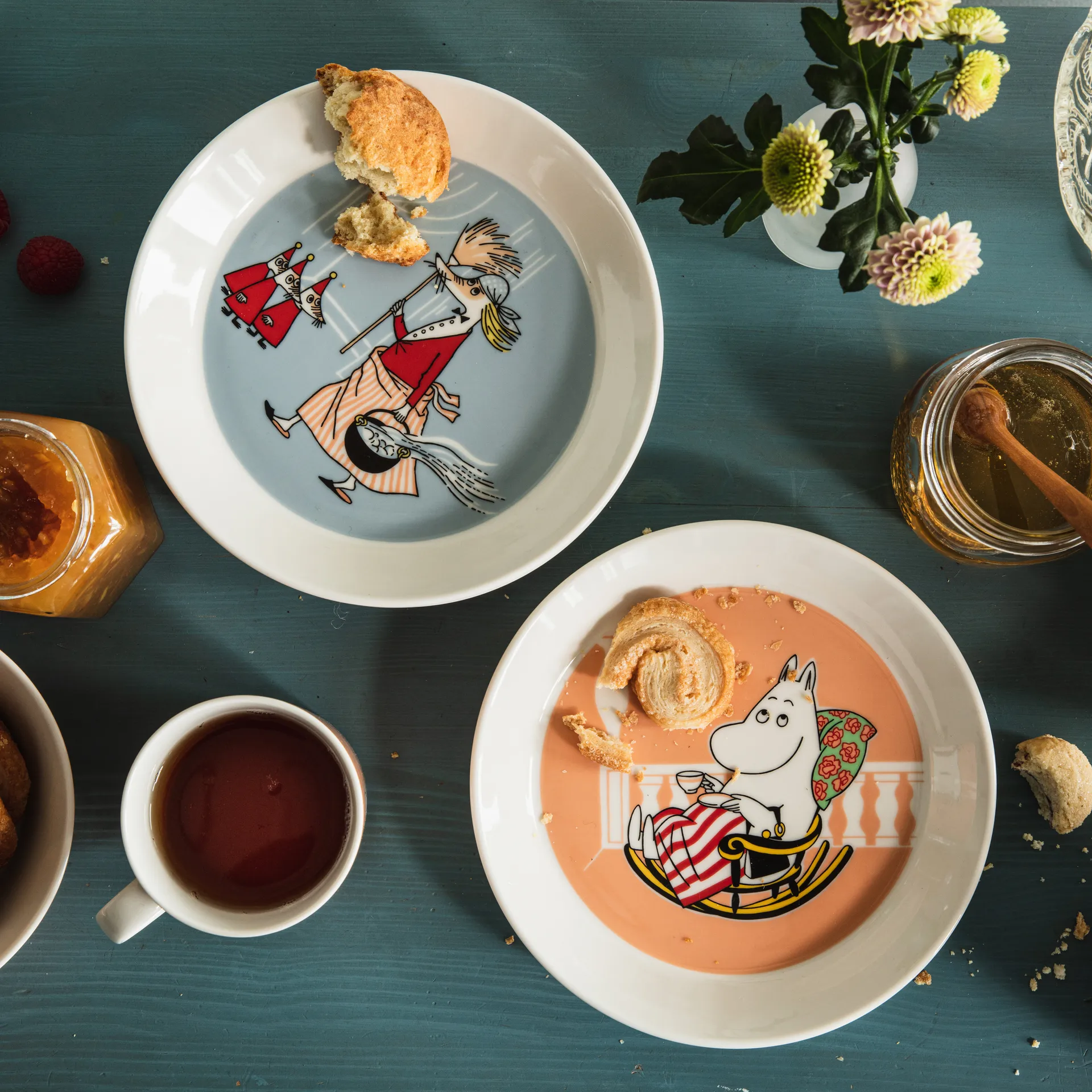 필리용크 무민 접시, grey Moomin Arabia