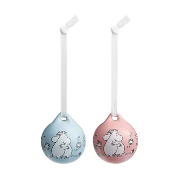 Kärlek 무민 크리스마스 오너먼트 - Pink-blue, 5 cm, 2-pack - Moomin Arabia