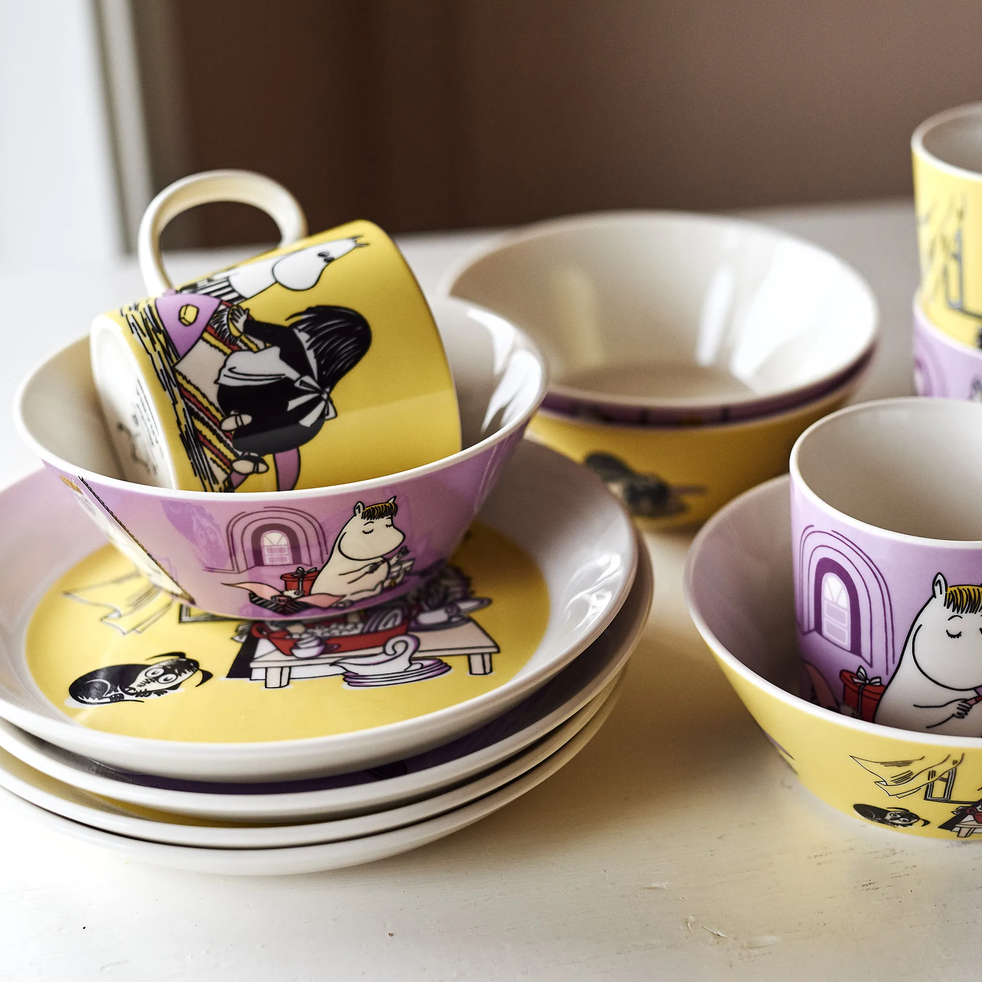 스노크메이든 퍼플 무민 보울, purple Moomin Arabia