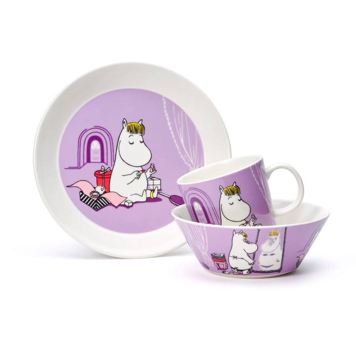 스노크메이든 퍼��플 무민 접시, purple Moomin Arabia | 무민 아라비아