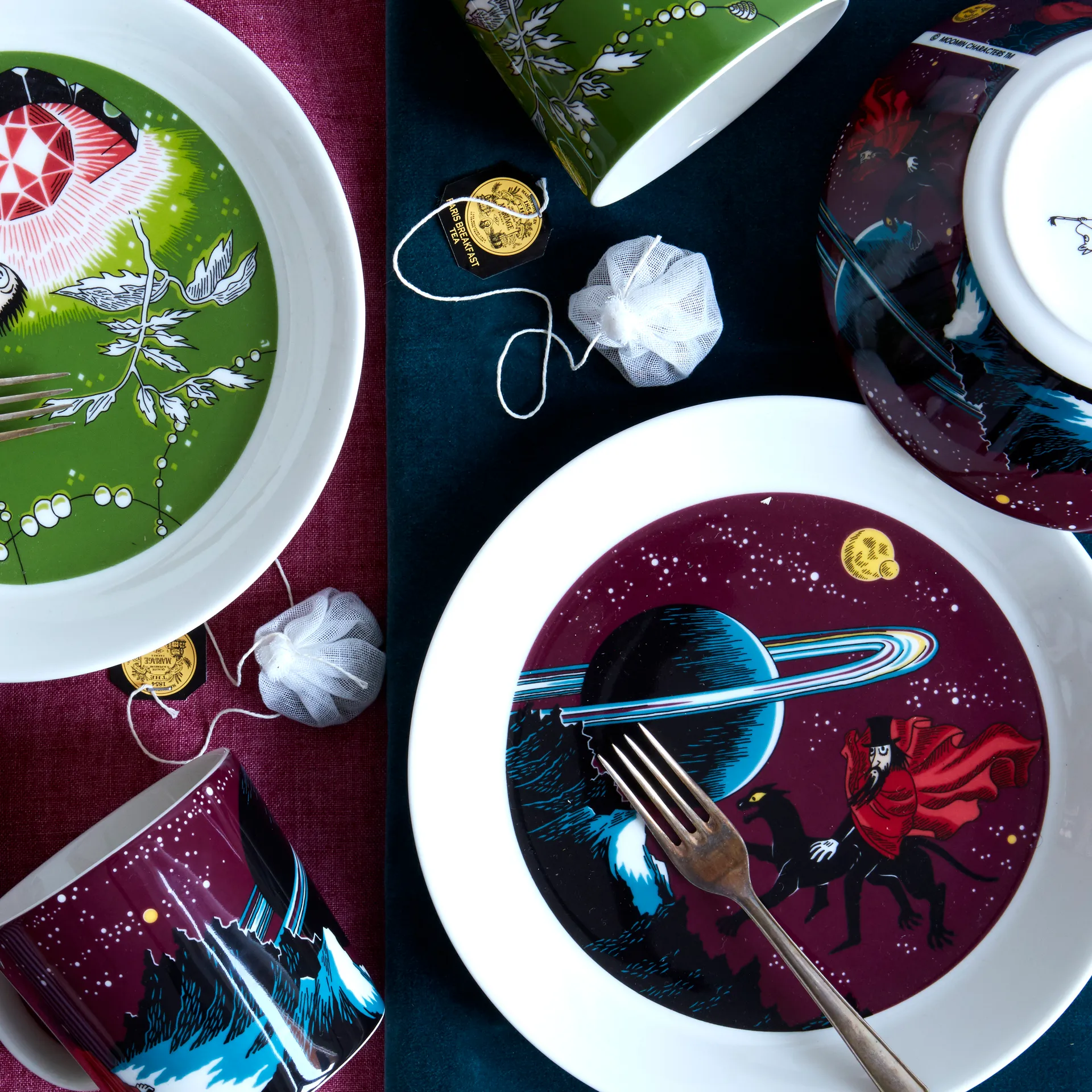 도깨비 무민 머그, purple Moomin Arabia