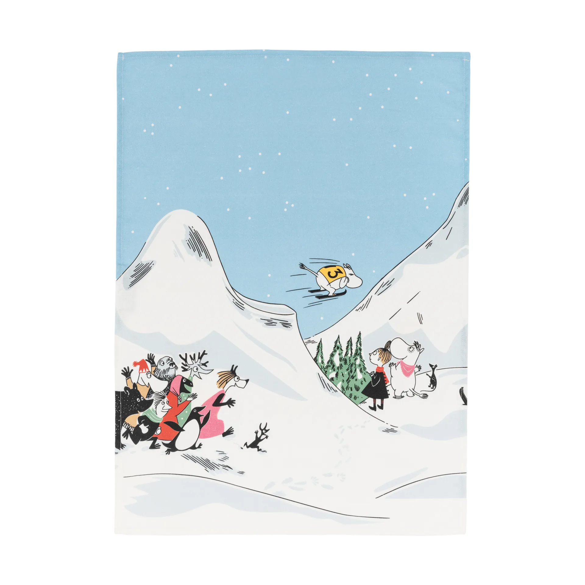 무민 키친 타월 Ski jumping, 50x70 cm Moomin Arabia