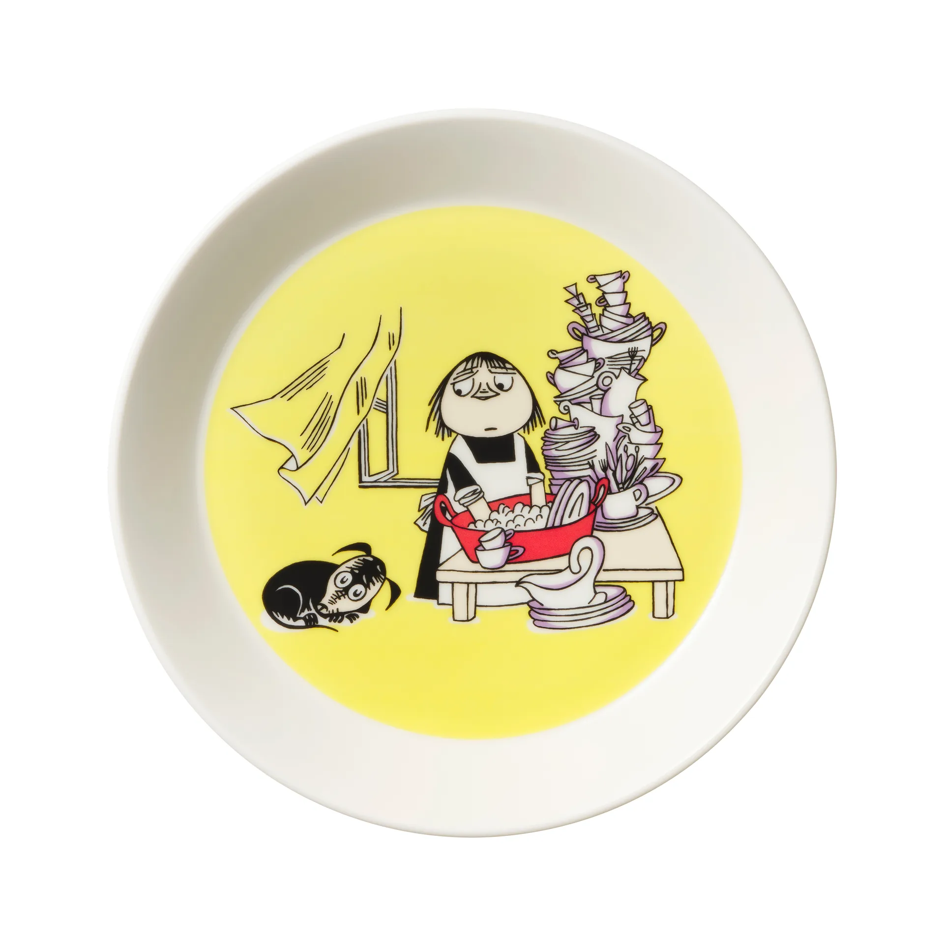 미사벨 옐로 무민 접시, yellow Moomin Arabia