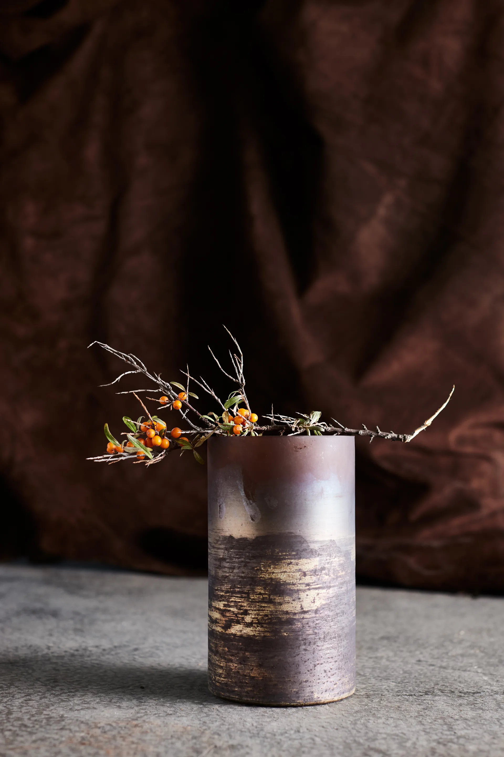 라나 화병 14x25 cm, Brown-gold MUUBS | 뭅스