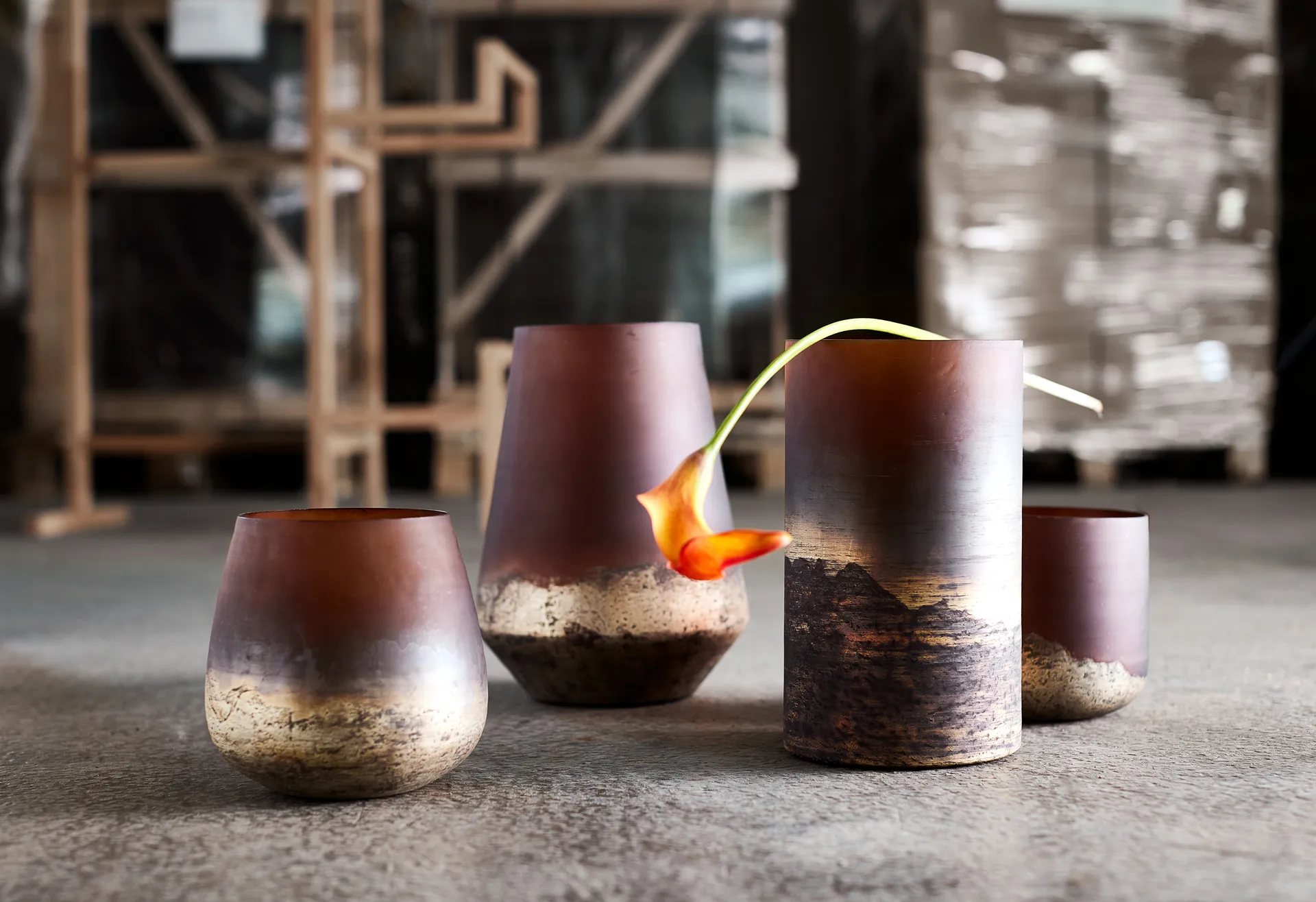 라나 화병 14x25 cm, Brown-gold MUUBS | 뭅스