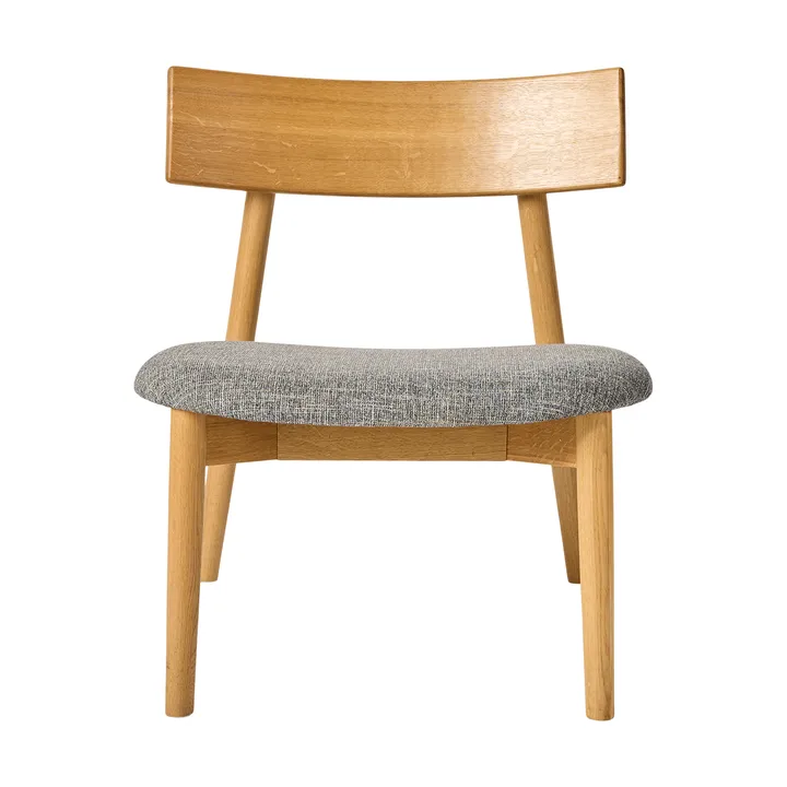테트라 라운지 체어 - Concrete-colored fabric–natural oiled oak - MUUBS | 뭅스