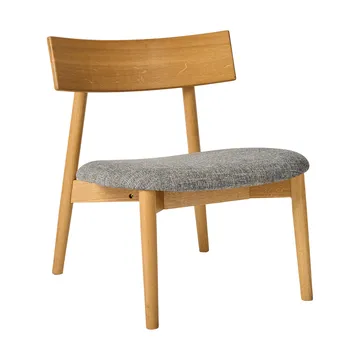 테트라 라운지 체어 - Concrete-colored fabric–natural oiled oak - MUUBS | 뭅스