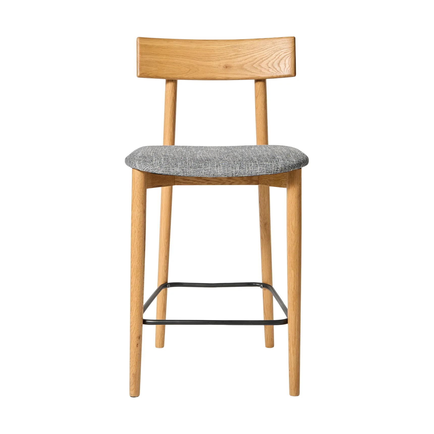 테트라 바 스툴, Concrete-colored fabric–natural oiled oak MUUBS | 뭅스