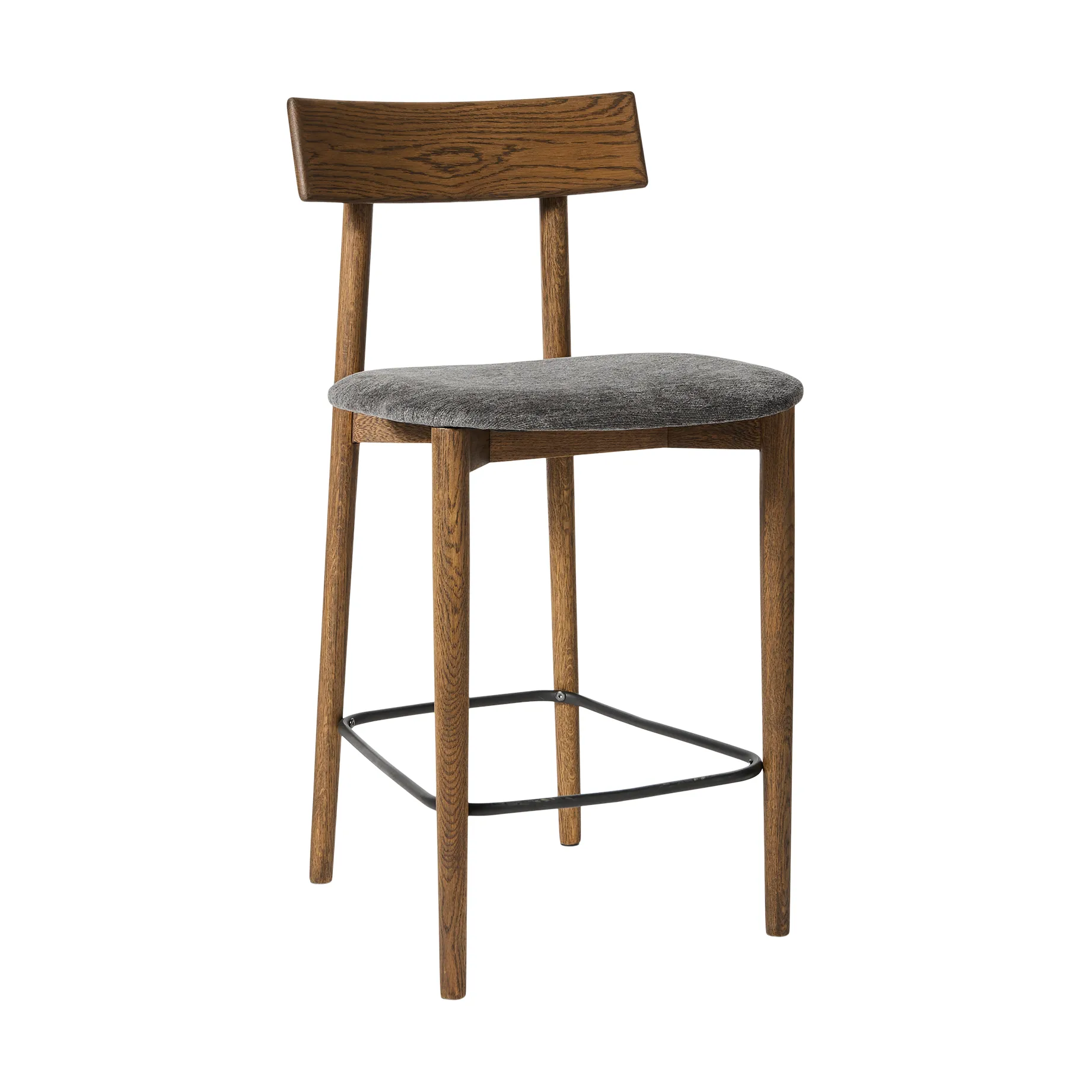 테트라 바 스툴, Granite-colored fabric–dark oiled oak MUUBS | 뭅스