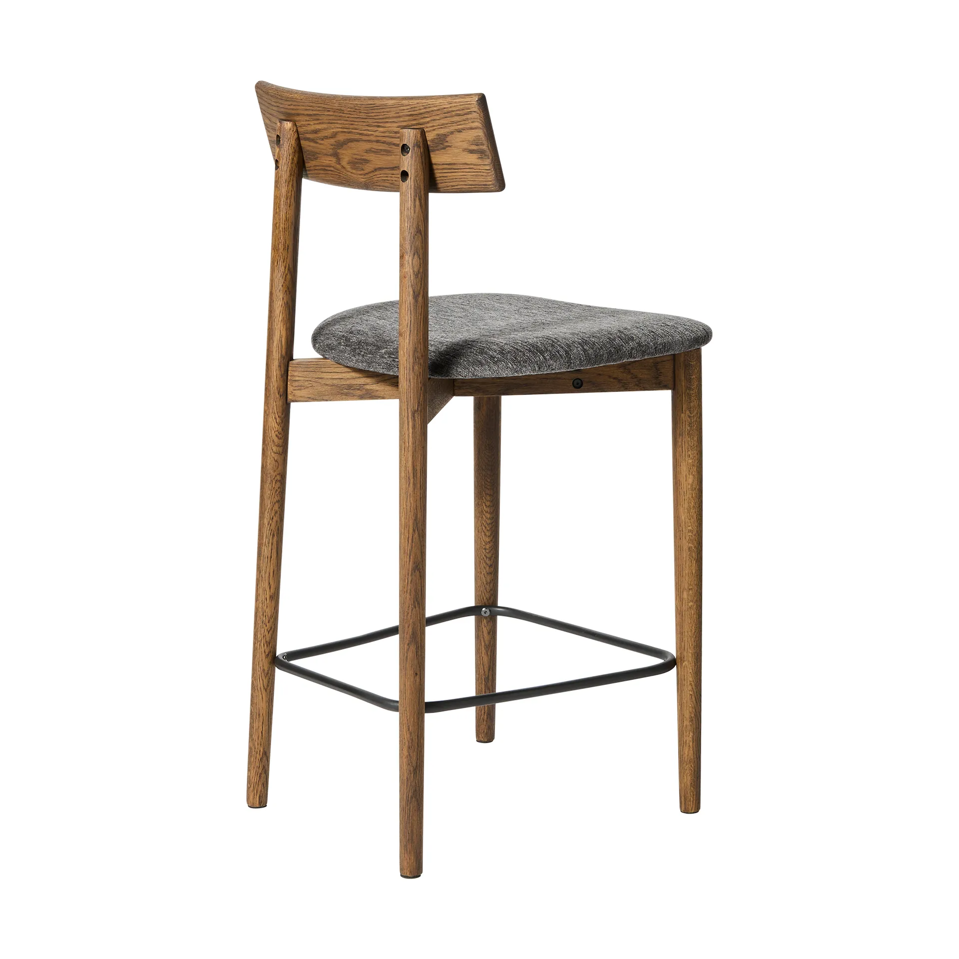 테트라 바 스툴, Granite-colored fabric–dark oiled oak MUUBS | 뭅스