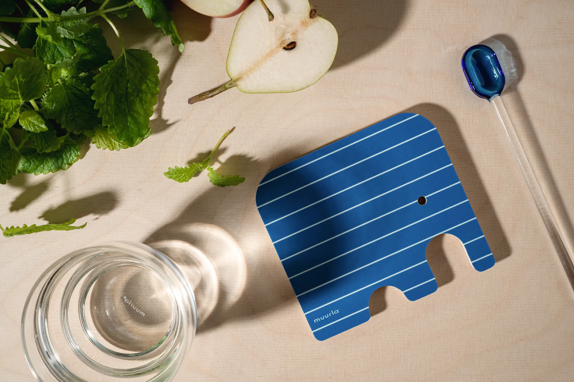 엘리펀트 글라스 코스터 11x10 cm, Blue Muurla | 뮬라