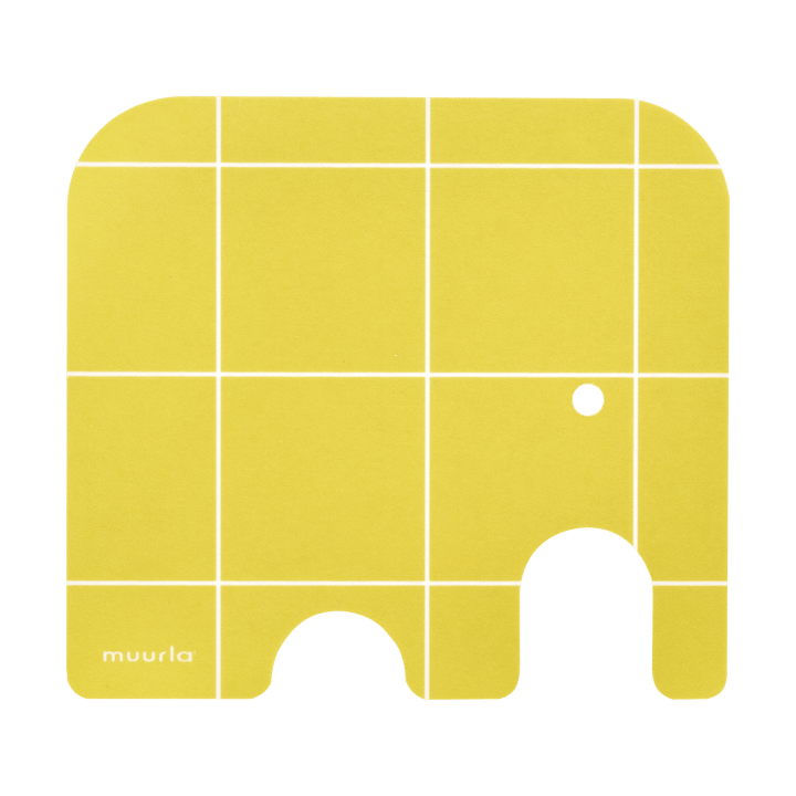 엘리펀트 글라스 코스터 11x10 cm - Yellow - Muurla | 뮬라