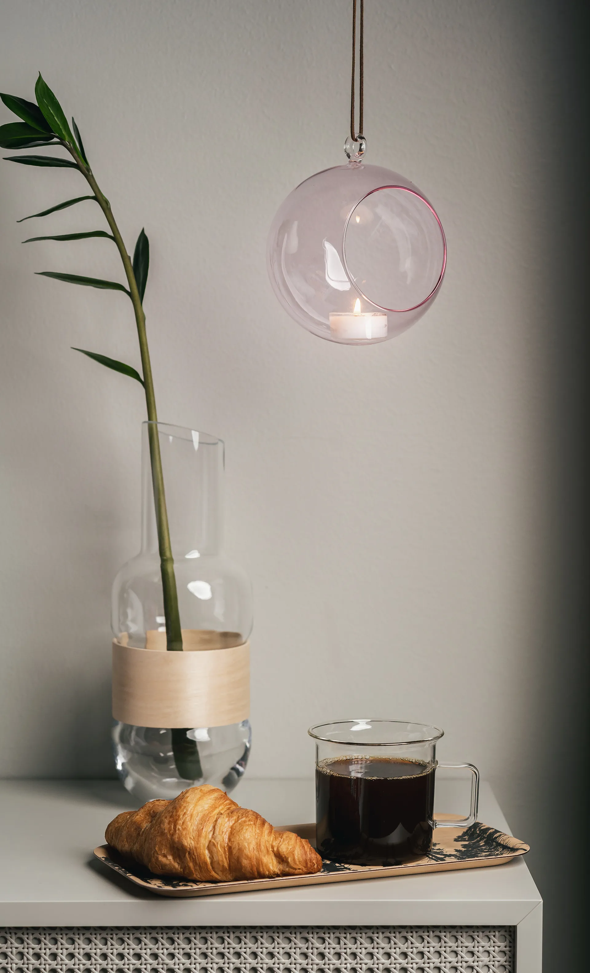 뮬라 거는 유리장식 Ø12 cm, Pink Muurla | 뮬라