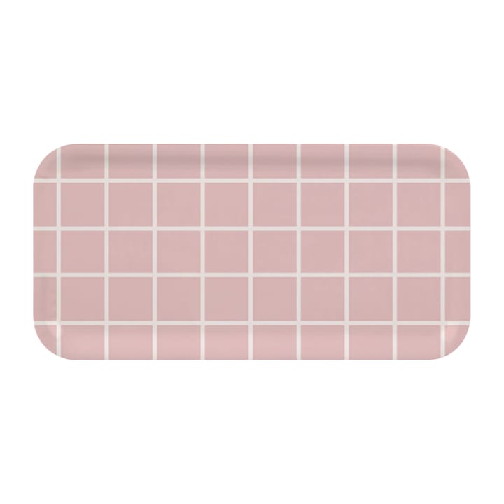첵스 & 스트라이프 트레이 13x27 cm - Pink-white - Muurla | 뮬라