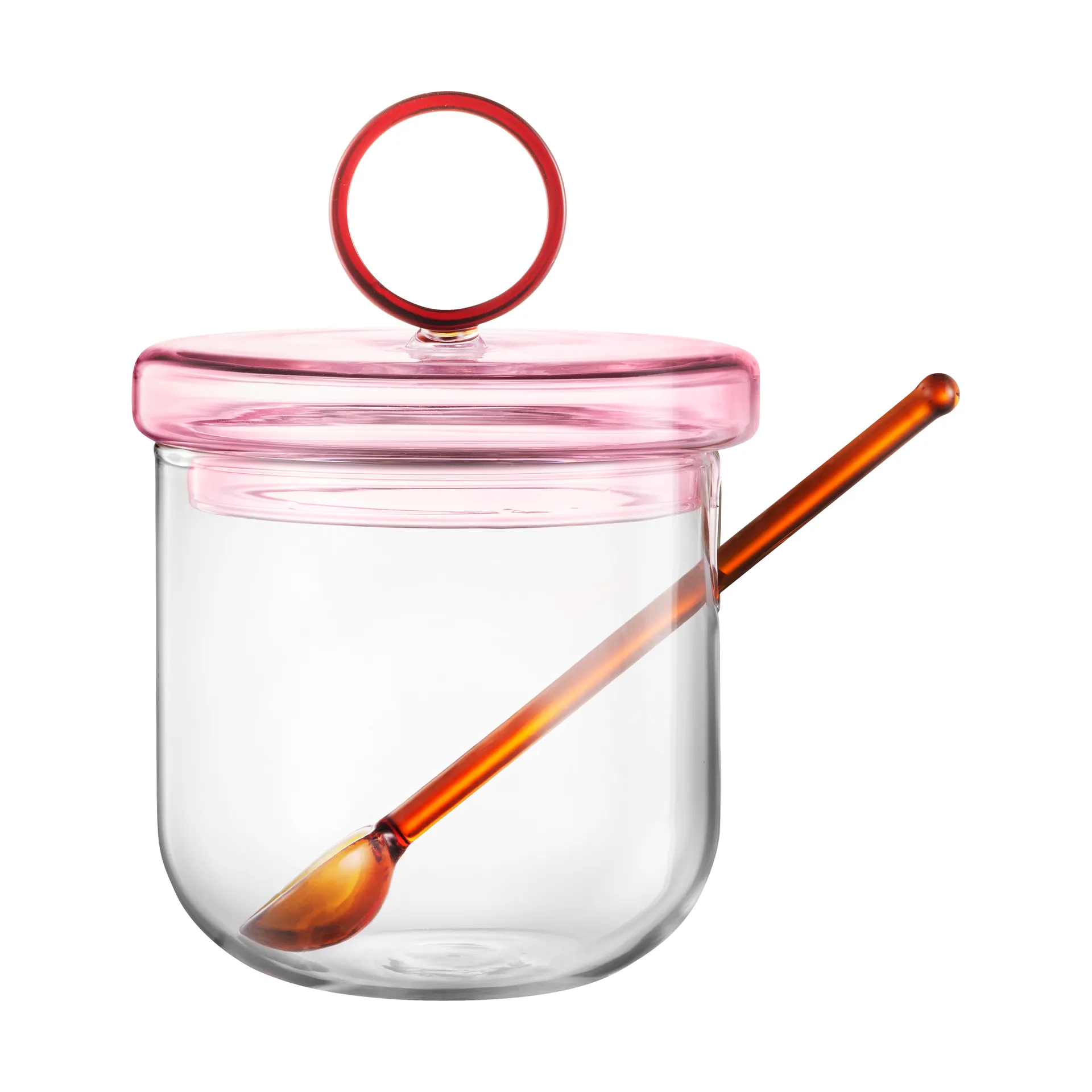 루프 슈거 보울 스푼 포함 Ø14 cm, Clear-pink-amber Muurla | 뮬라