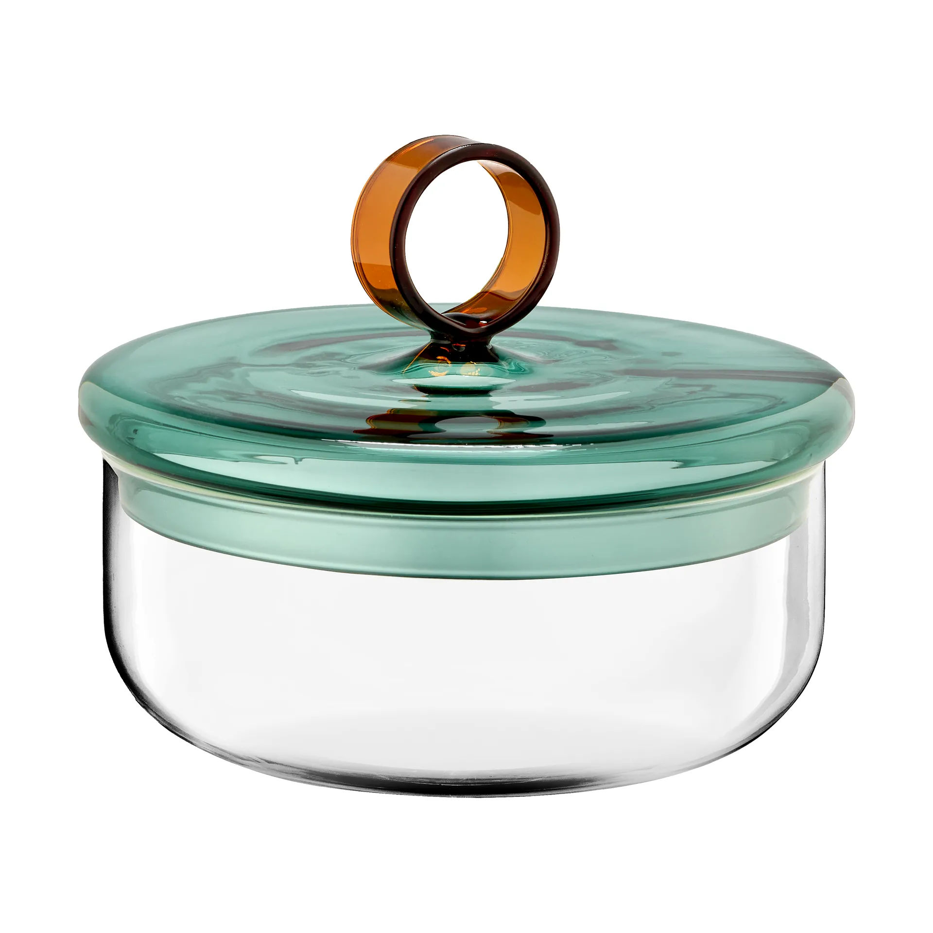 루프 로우 보울 뚜껑 포함 Ø15 cm, Klar-teal-amber Muurla | 뮬라