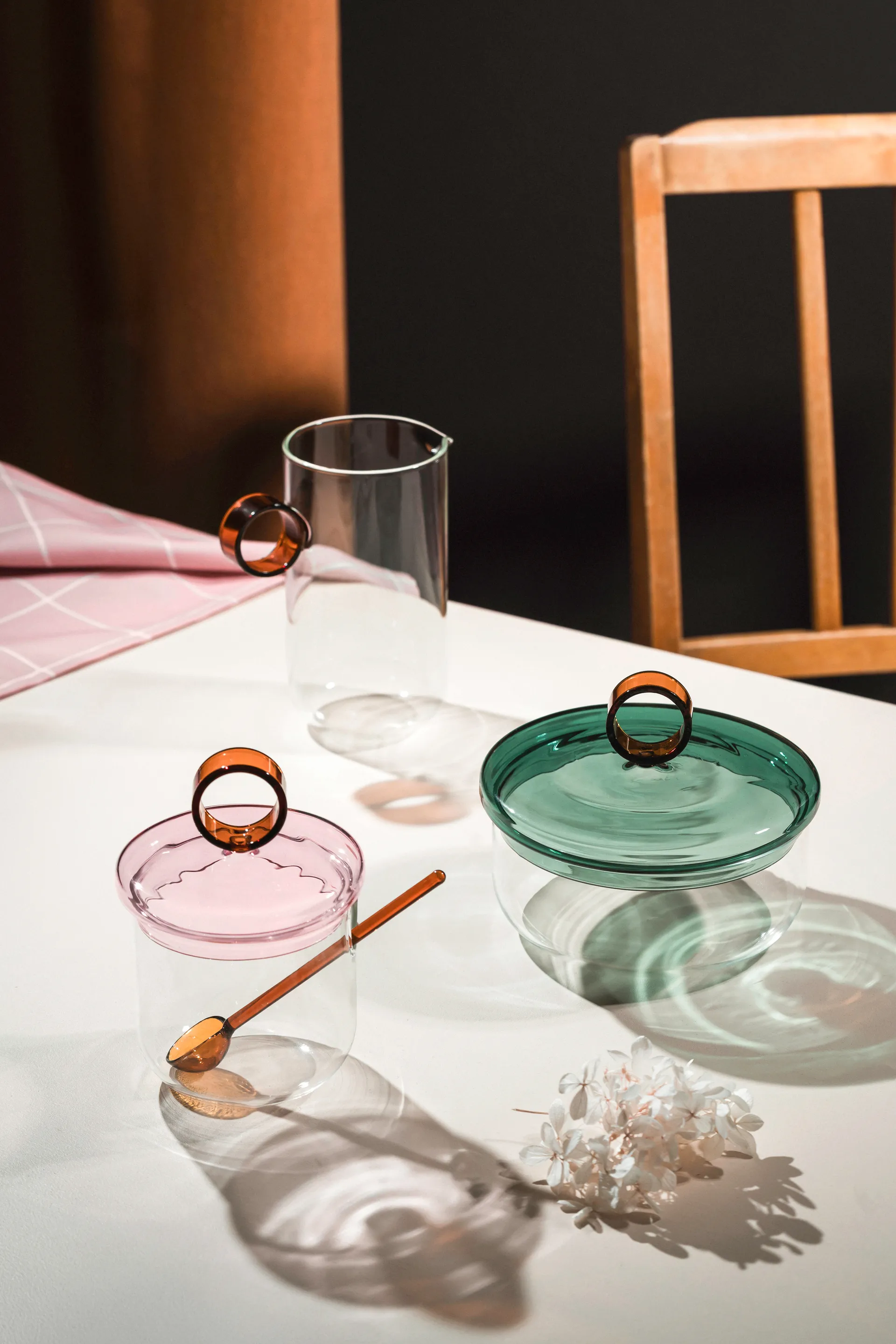 루프 로우 보울 뚜껑 포함 Ø15 cm, Klar-teal-amber Muurla | 뮬라