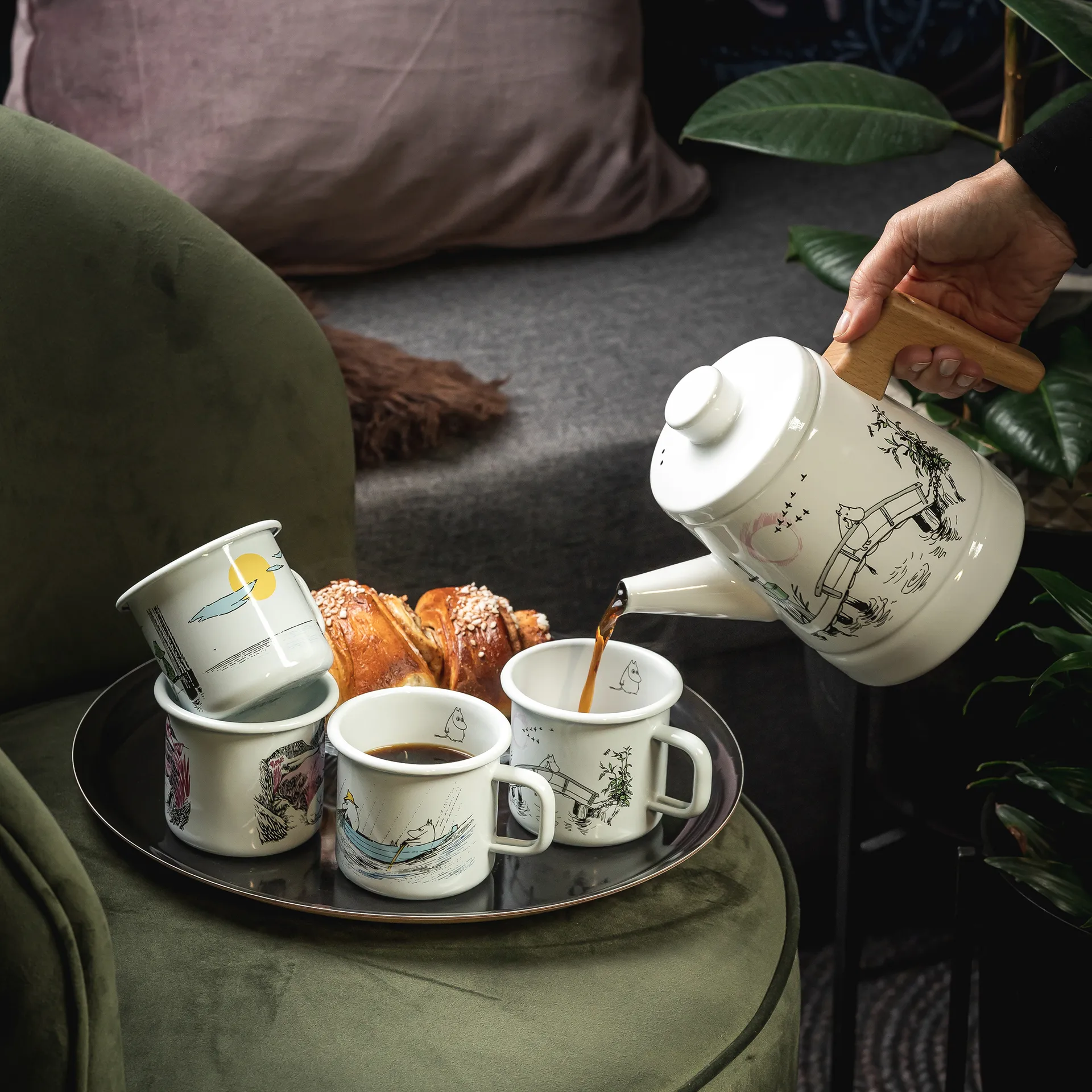 미씽 유 에나멜 커피 팟 1.6 l, white Muurla | 뮬라