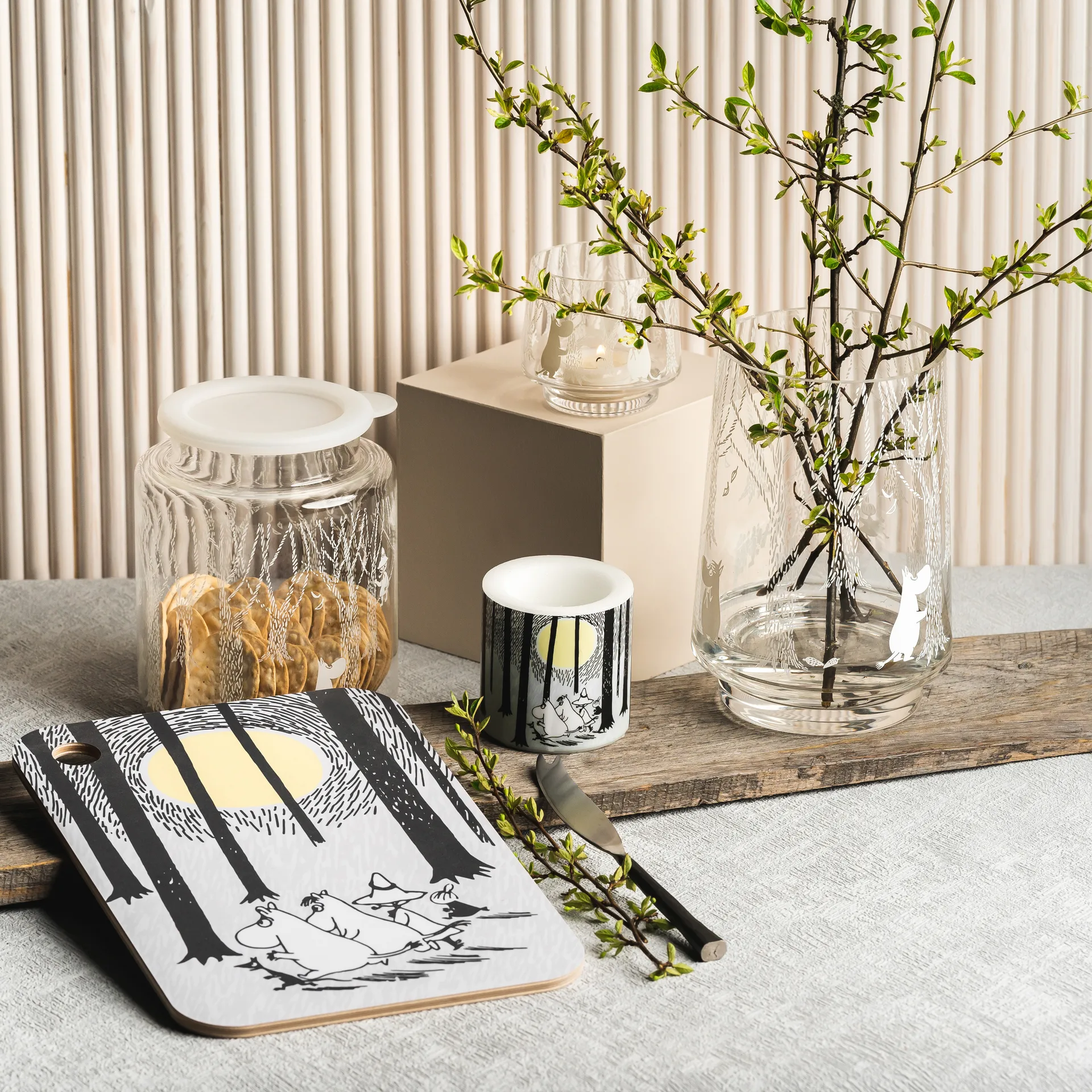 인더우즈 글래스 유리병 & 실리콘 리드 17 cm, clear-white Muurla | 뮬라