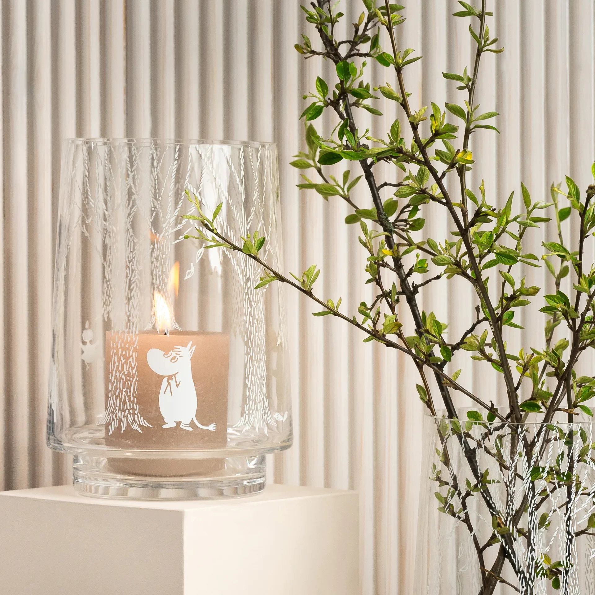 인더우즈 랜턴/화병 20 cm, clear-white Muurla | 뮬라