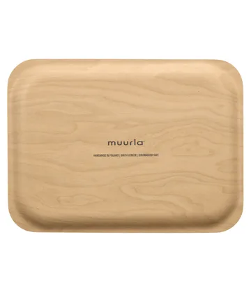 체크 & 스트라이프 트레이 20x27 cm - Brown-pink - Muurla | 뮬라