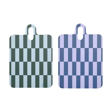 첵스 & 스트라이프 트레이 21x31 cm - Lilac-blue-green - Muurla | 뮬라