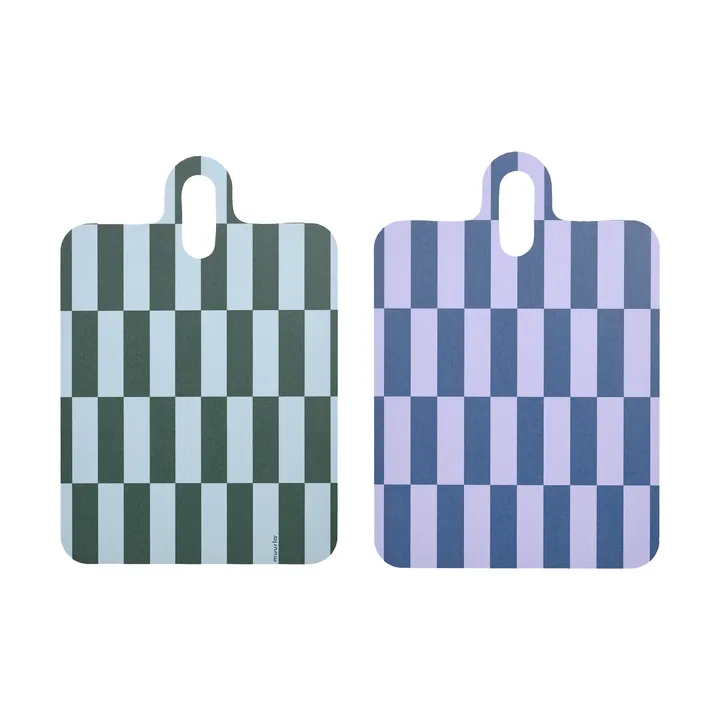 첵스 & 스트라이프 트레이 21x31 cm - Lilac-blue-green - Muurla | 뮬라