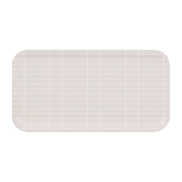 첵스 & 스트라이프 트레이 22x43 cm - Beige-white - Muurla | 뮬라