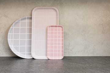 첵스 & 스트라이프 트레이 22x43 cm - Beige-white - Muurla | 뮬라