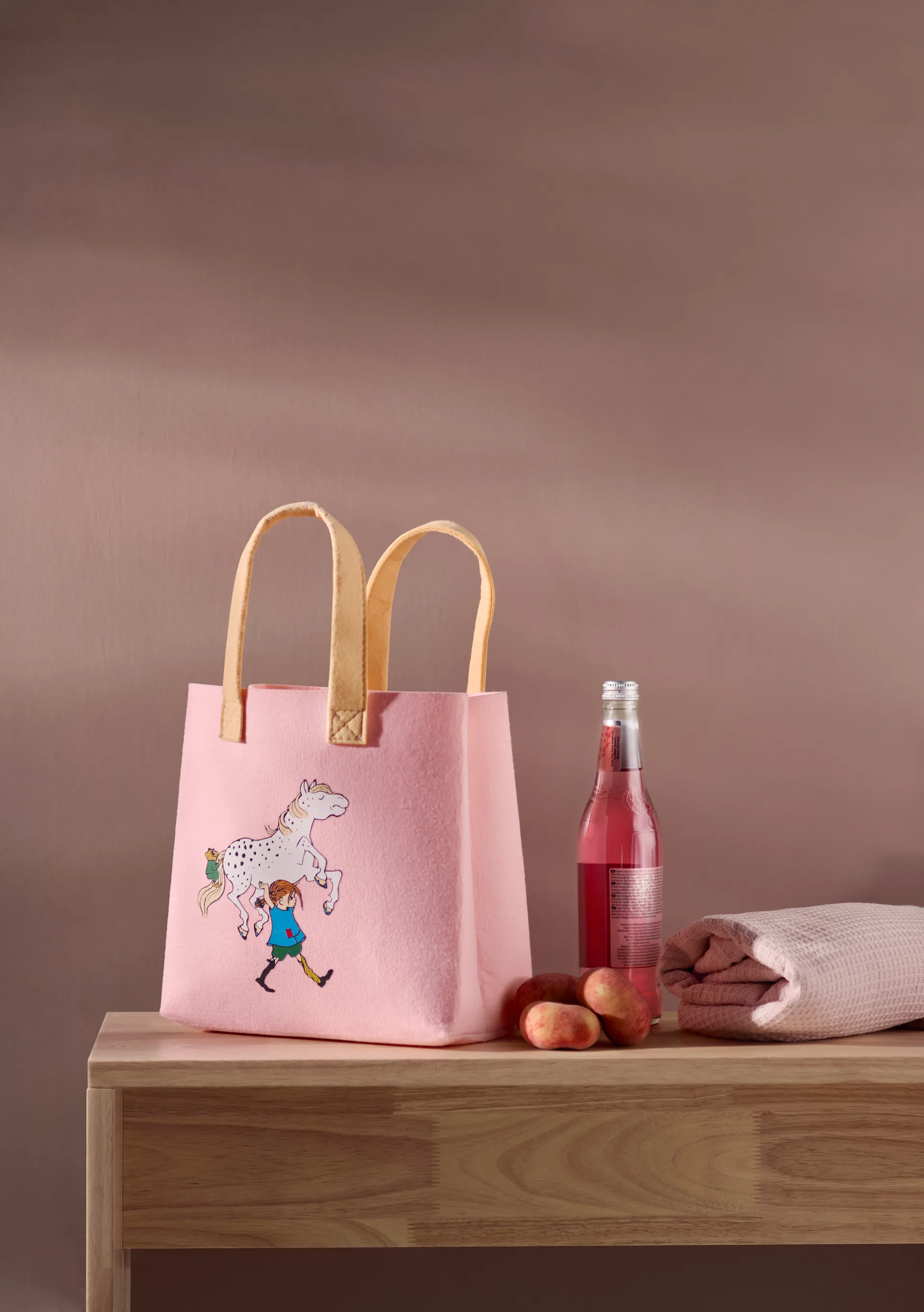 피피 토트백 25x25 cm, Pippi and the Horse Muurla | 뮬라