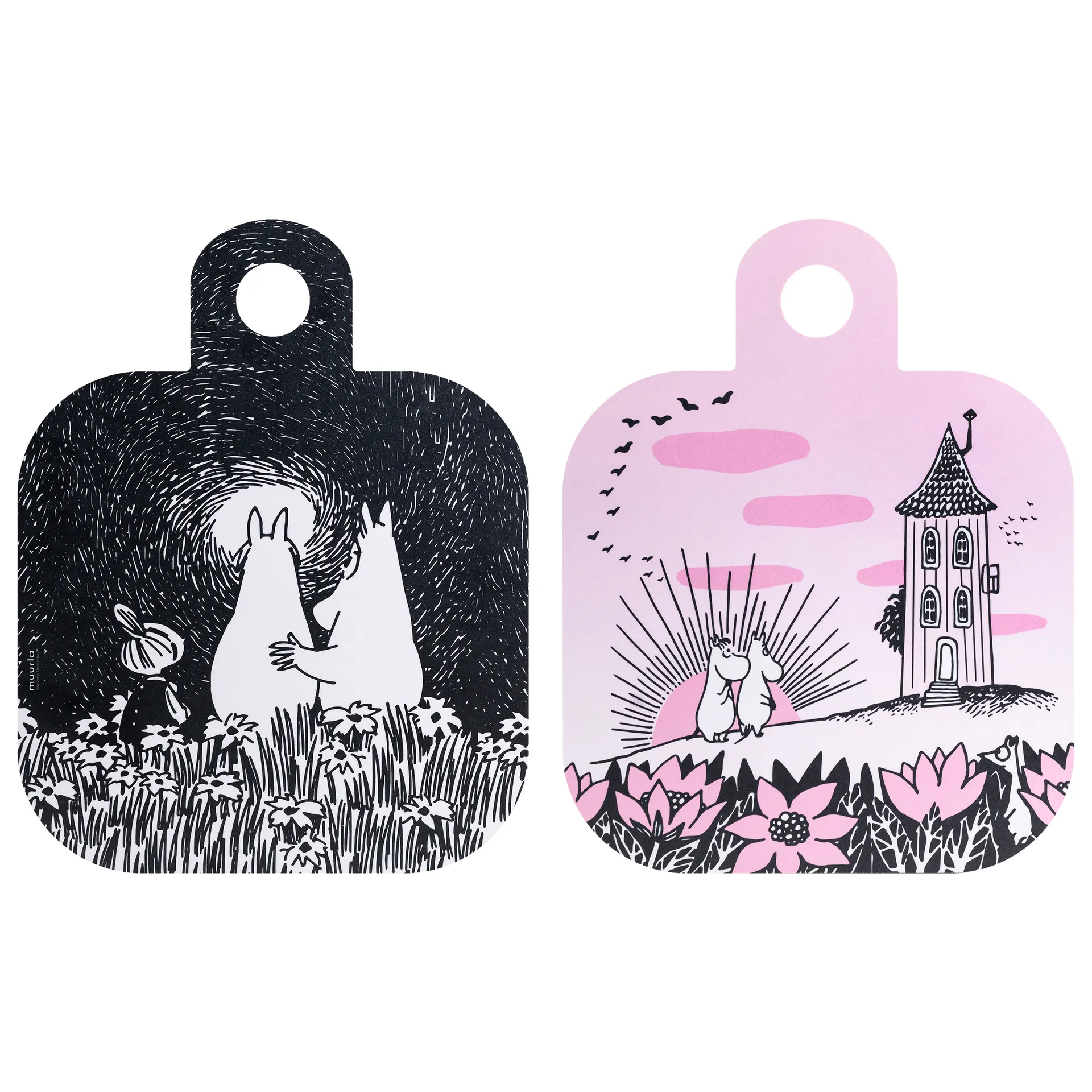 찹 & 서브 프랜드십 트레이 25x32 cm, black-pink Muurla | 뮬라