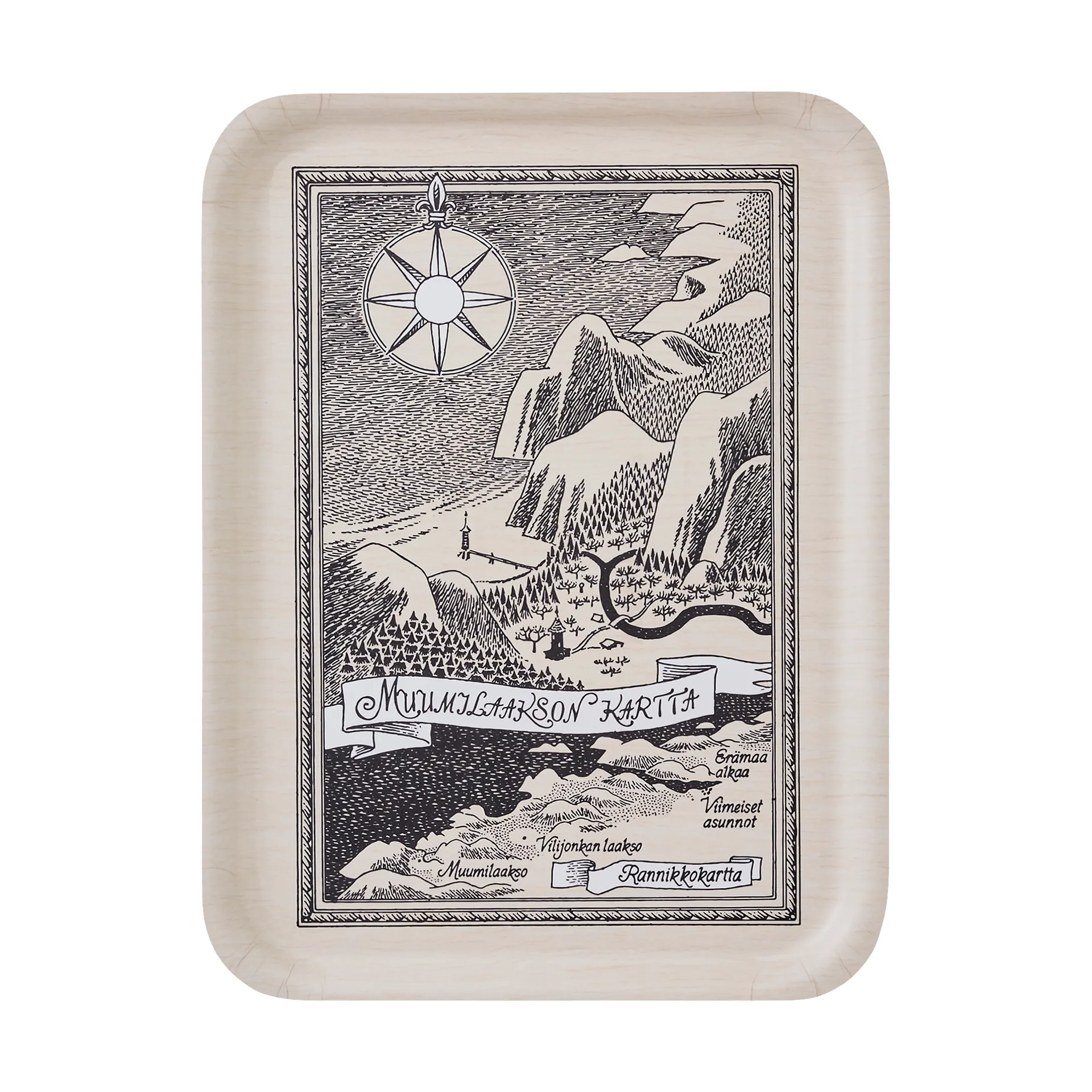 무민 트레이 32x42 cm, Finnish Moominvalley map Muurla | 뮬라