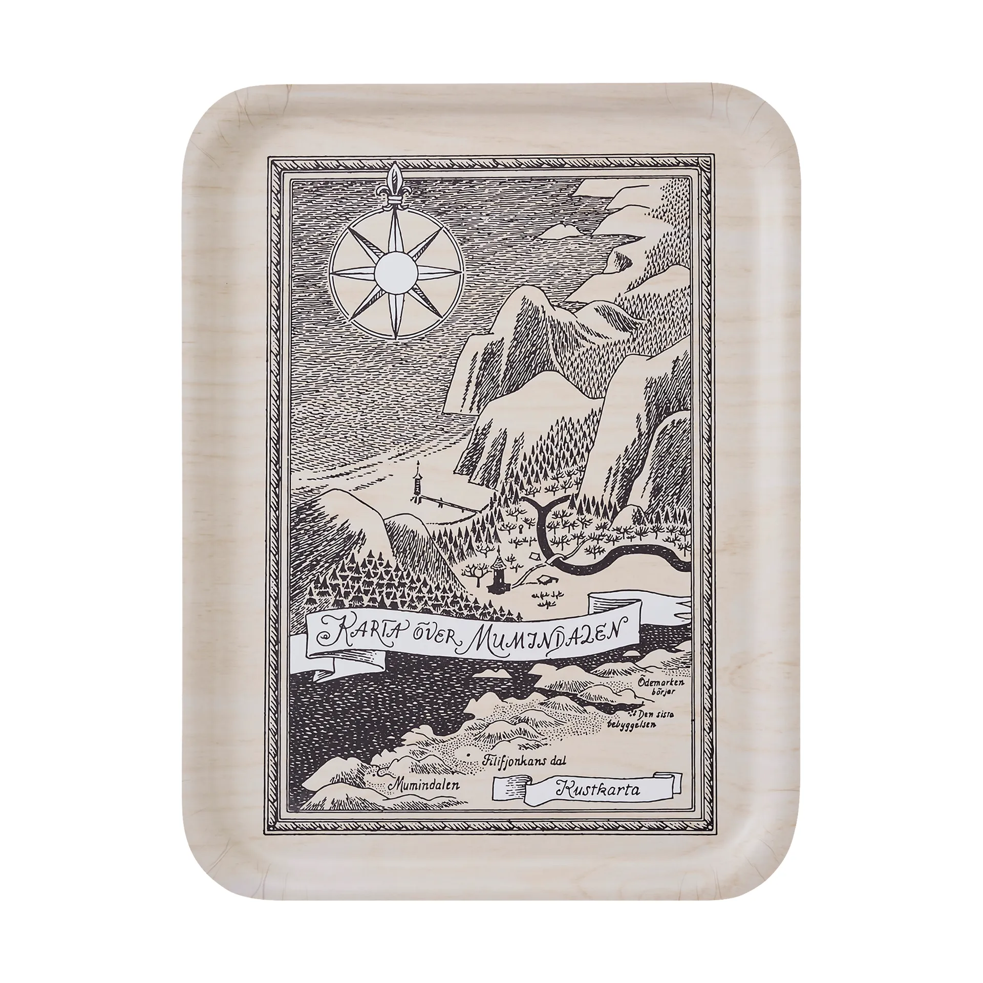 무민 트레이 32x42 cm, Swedish Moominvalley map Muurla | 뮬라