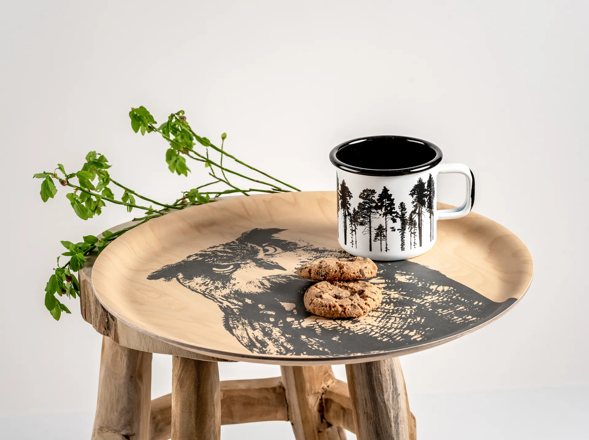 노르딕 더 이글 오울 브리카 Ø35 cm, Natur-black Muurla | 뮬라