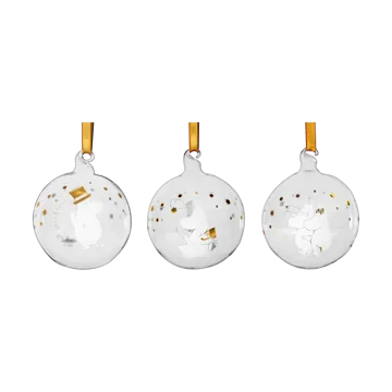 무민 크리스마스 바우블 Ø7 cm 3개 세트 - Sparkling stars - Muurla | 뮬라