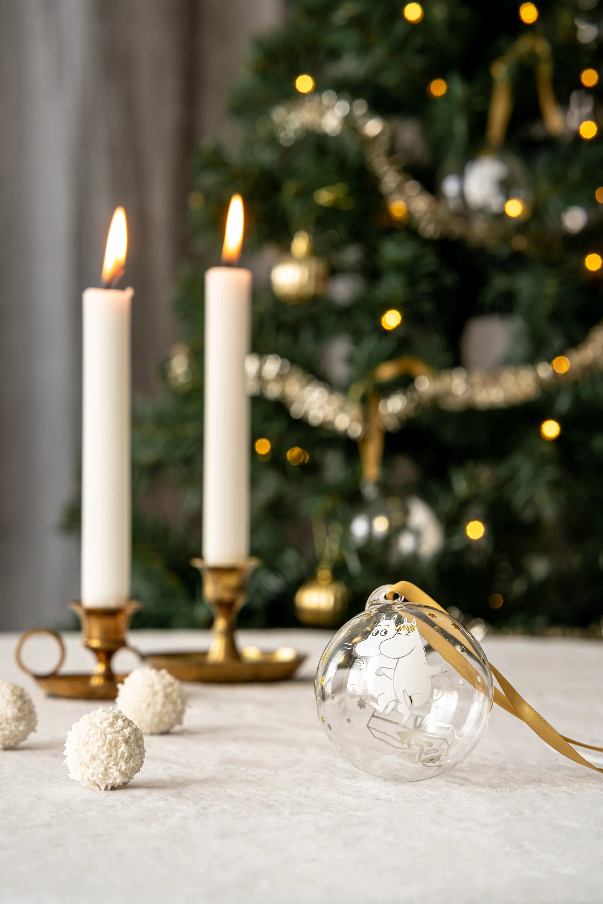 무민 크리스마스 바우블 Ø7 cm 3개 세트, Sparkling stars Muurla | 뮬라