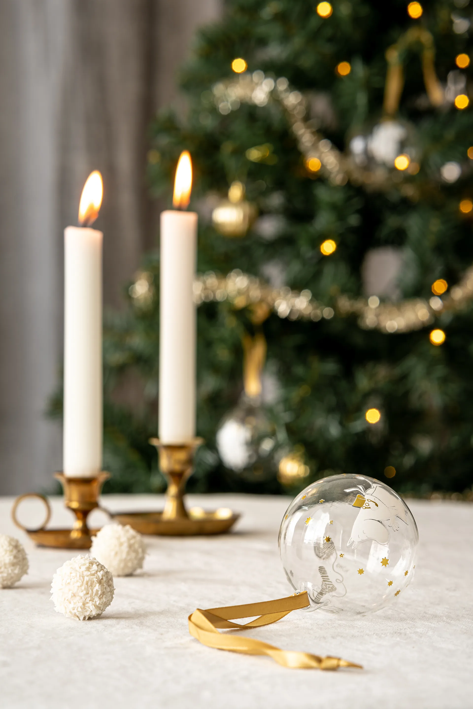 무민 크리스마스 바우블 Ø7 cm 3개 세트, Sparkling stars Muurla | 뮬라