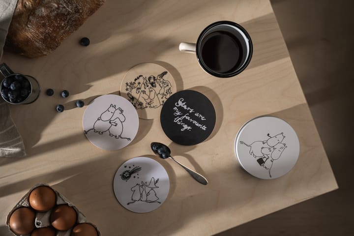 무민 80 코스터 Ø11cm 4팩, Multi Muurla | 뮬라