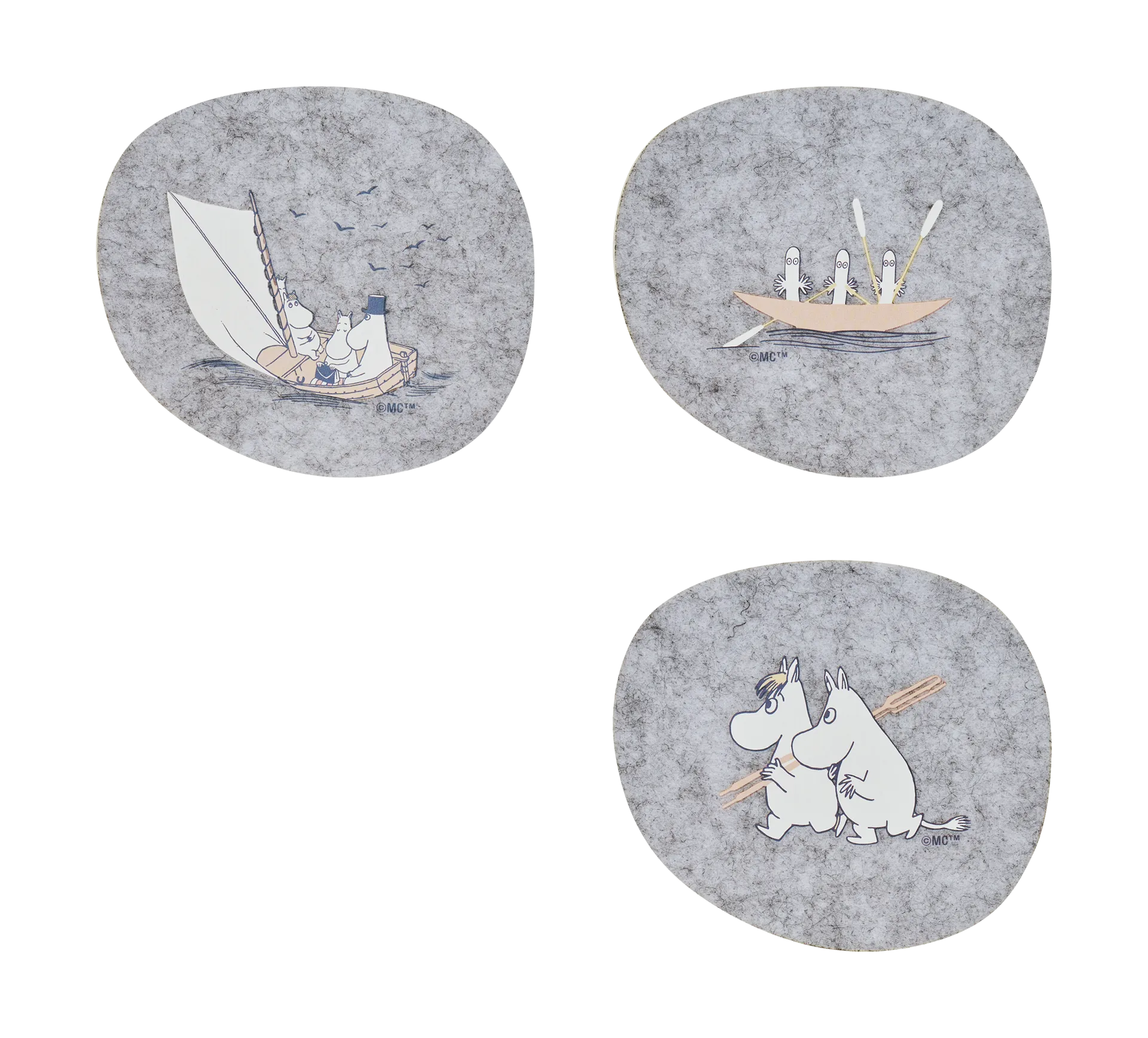 무민 코스터 9.5x11 cm 4개 세트, Sailors Muurla | 뮬라