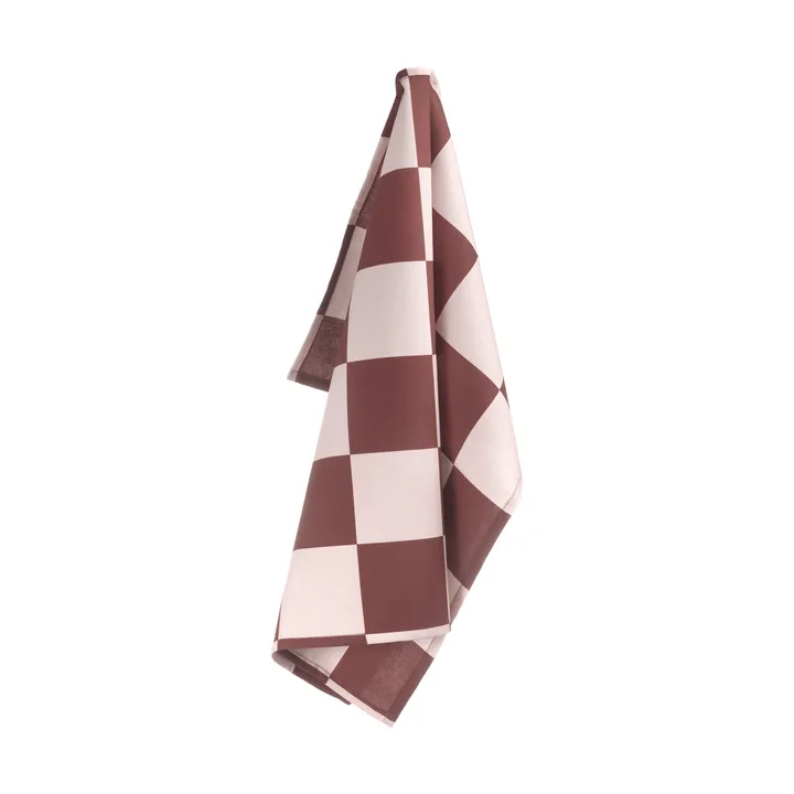 체크 & 스트라이프 키친 타월 - Brown-pink, 50x65cm - Muurla | 뮬라