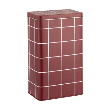 Checks & Stripes 금속 커피 보관통 - Brown-pink, 12x8x20 cm - Muurla | 뮬라