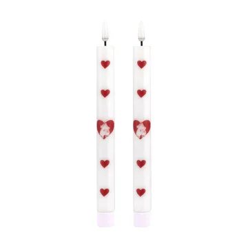 Mumin LED 테이퍼 캔들 25 cm - Heart, 2-pack - Muurla | 뮬라
