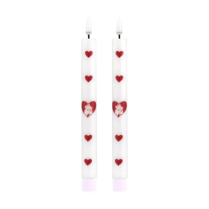 Mumin LED 테이퍼 캔들 25 cm - Heart, 2-pack - Muurla | 뮬라
