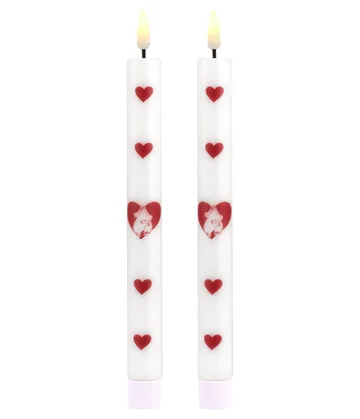 Mumin LED 테이퍼 캔들 25 cm - Heart, 2-pack - Muurla | 뮬라