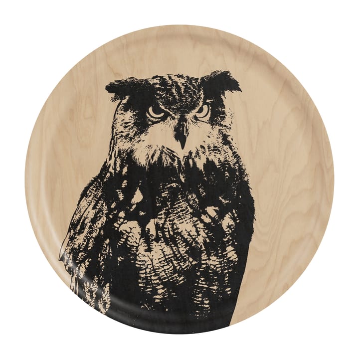 Nordic The Eagle Owl bricka Ø35 cm - Natur-black - Muurla | 뮬라