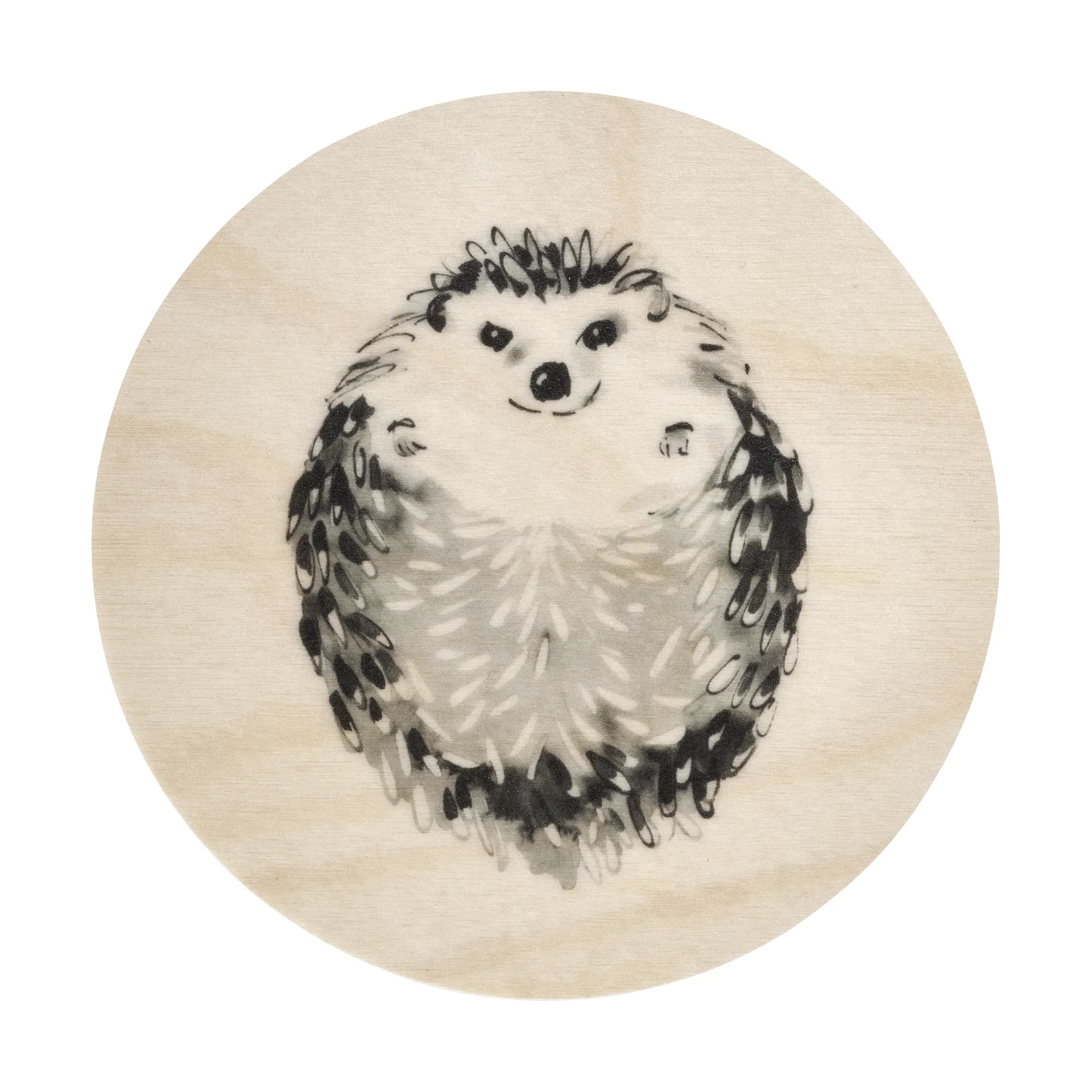 Teemu Järvi x 뮬라 유리 코스터 Ø10 cm, Hedgehog Muurla | 뮬라